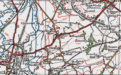 Old map of Mastin Moor in 1923