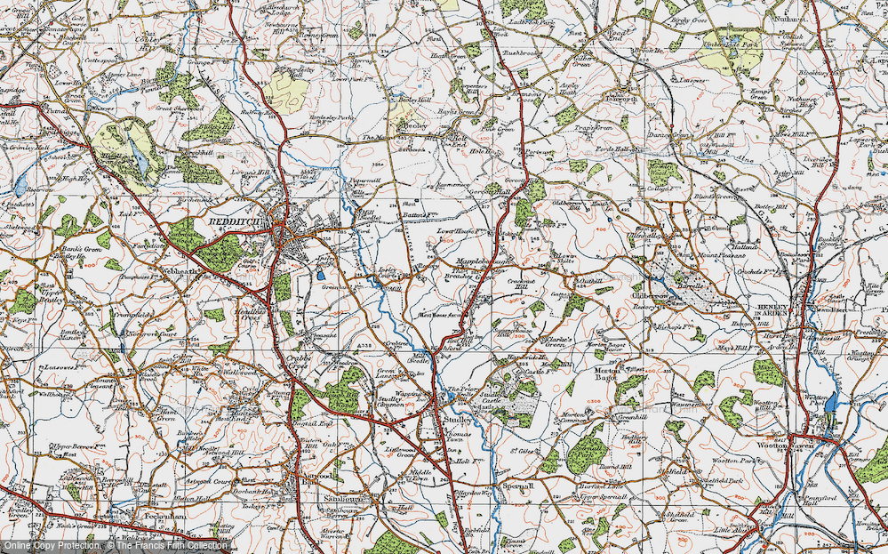 Old Map of Matchborough, 1919 in 1919