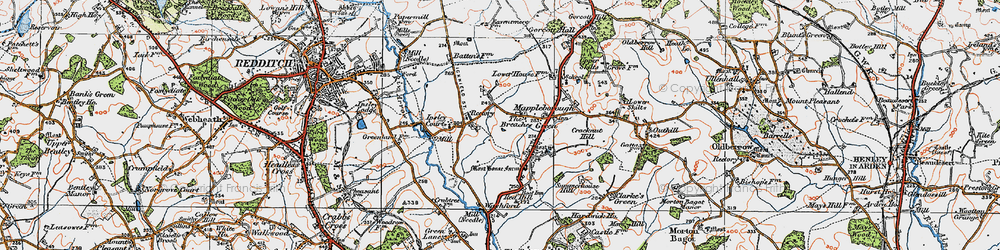 Old map of Matchborough in 1919