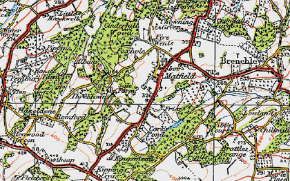 Old map of Matfield in 1920