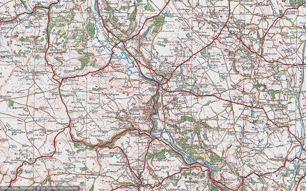 Old Map of Matlock, 1923 in 1923
