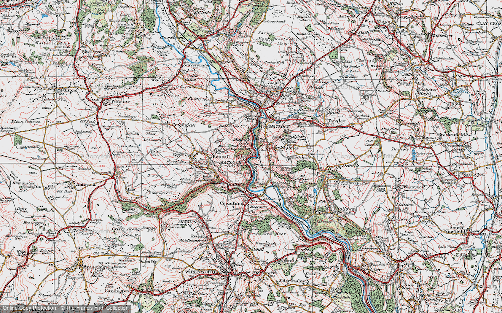 Old Map of Matlock Bath, 1923 in 1923
