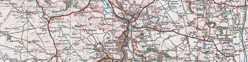 Old map of Matlock Bridge in 1923