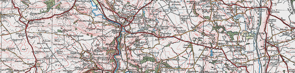 Old map of Matlock Cliff in 1923