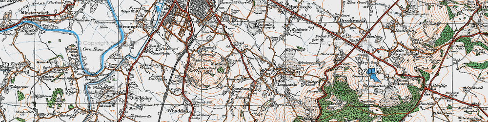 Old map of Matson in 1919