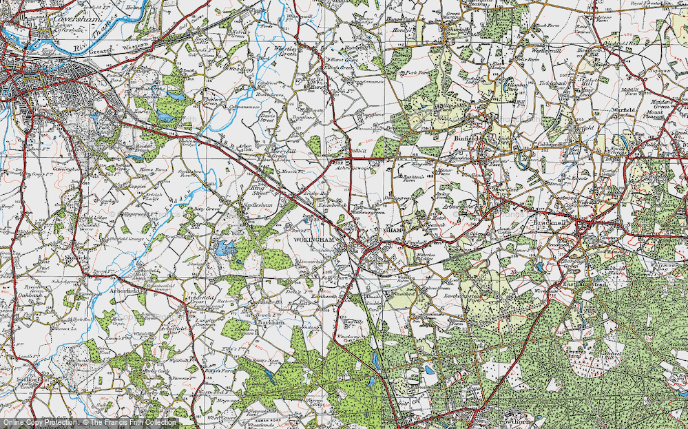 Old Map of Matthewsgreen, 1919 in 1919