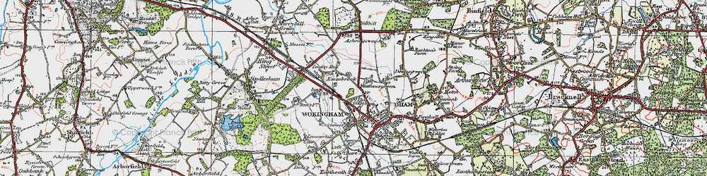 Old map of Matthewsgreen in 1919