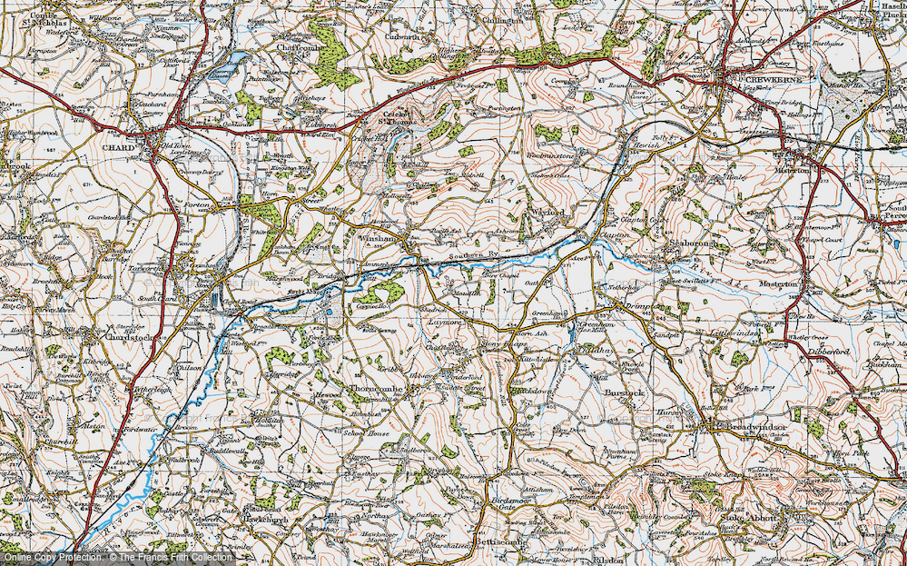 Old Map of Maudlin Cross, 1919 in 1919