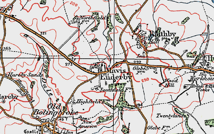 Old map of Mavis Enderby in 1923