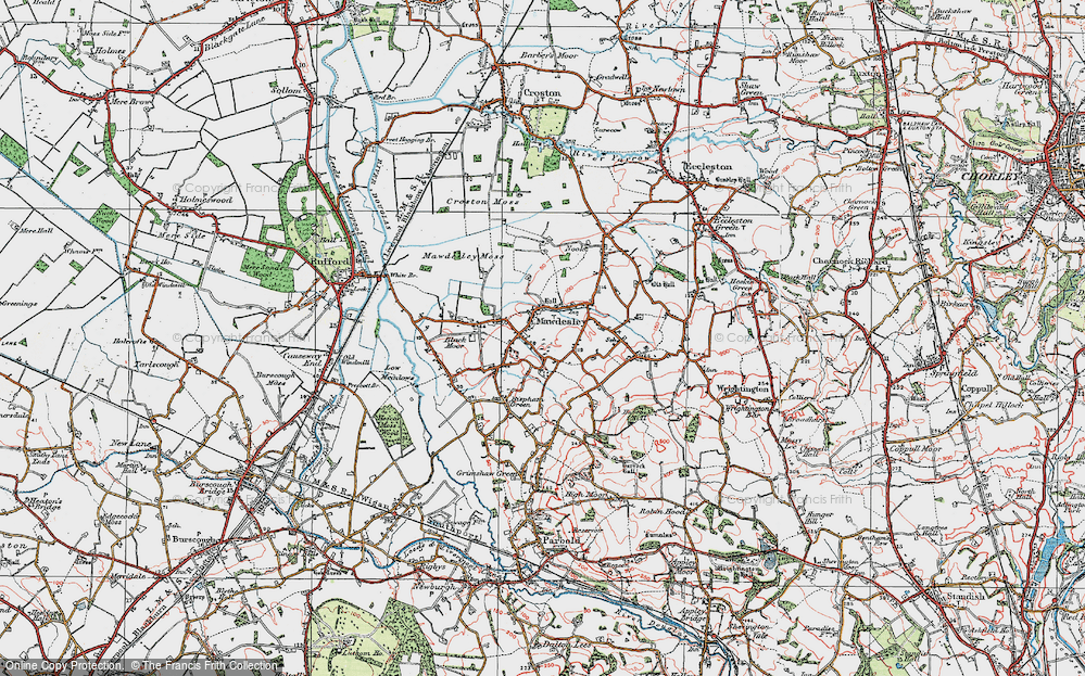 Old Map of Mawdesley, 1924 in 1924