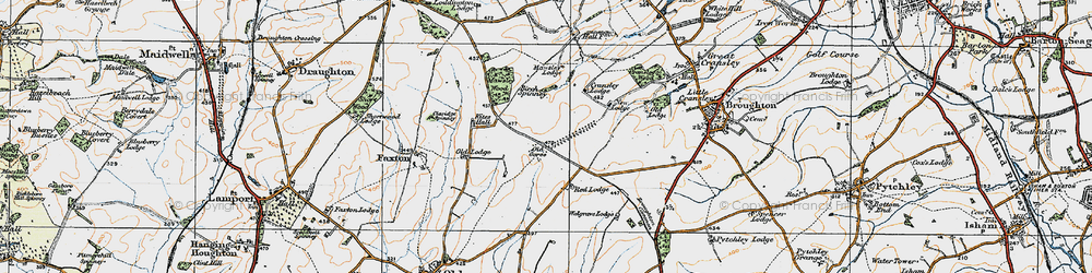 Old map of Birch Spinney in 1920