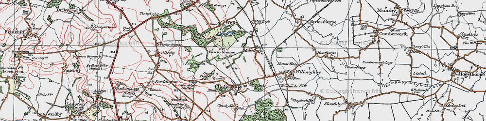 Old map of Mawthorpe in 1923