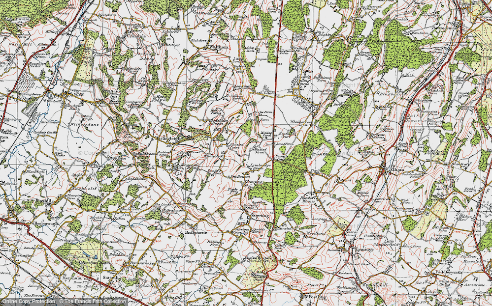 Old Map of Maxted Street, 1920 in 1920