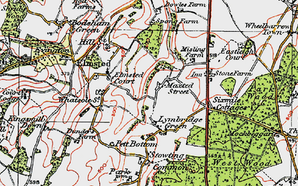 Old map of Maxted Street in 1920