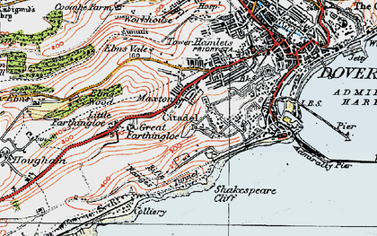 Old map of Maxton in 1920