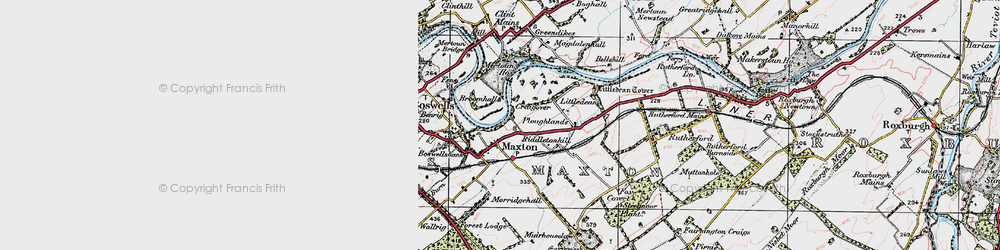 Old map of Ancrum Moor in 1926