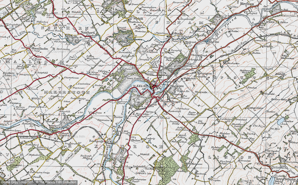 Old Map of Historic Map covering Spylaw in 1926