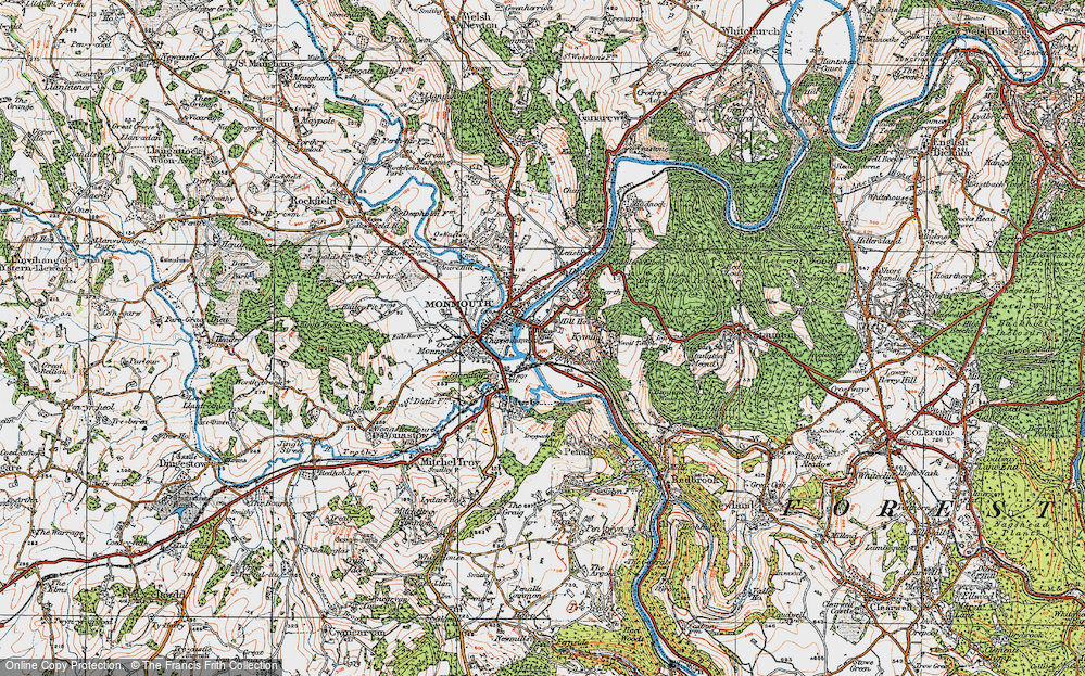 Old Map of Historic Map covering Dixton in 1919