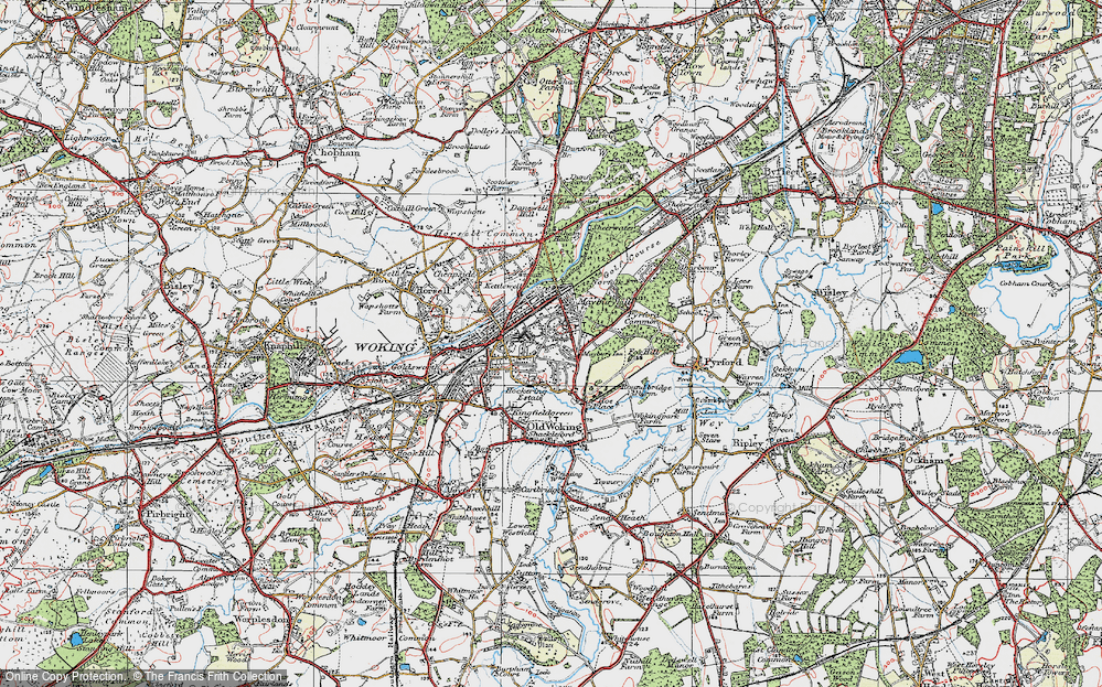 Old Map of Maybury, 1920 in 1920