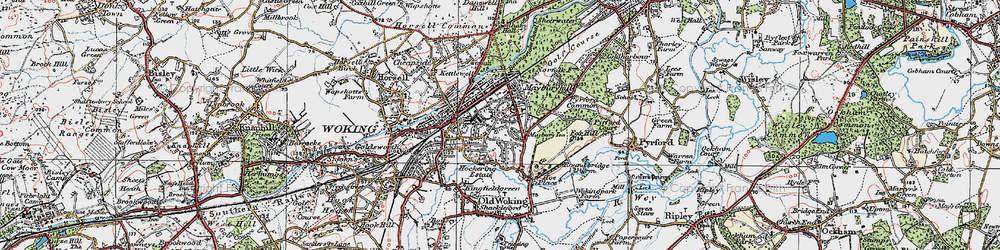 Old map of Maybury in 1920
