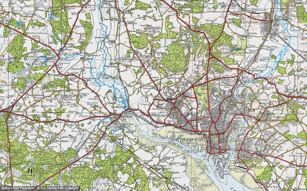 Old Map of Maybush, 1919 in 1919