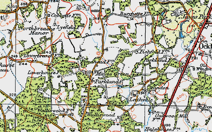 Old map of Mayes Green in 1920