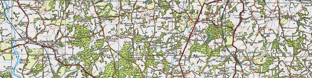 Old map of Mayes Green in 1920