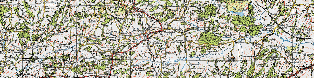 Old map of Mayfield in 1920