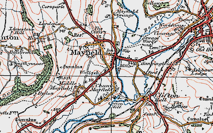 Old map of Mayfield in 1921