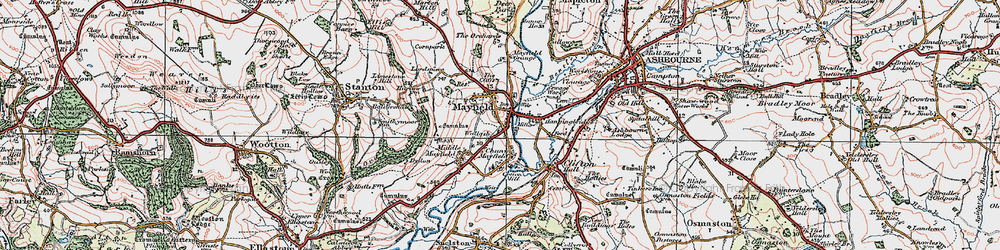 Old map of Mayfield in 1921