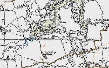 Old map of Lawling Creek in 1921