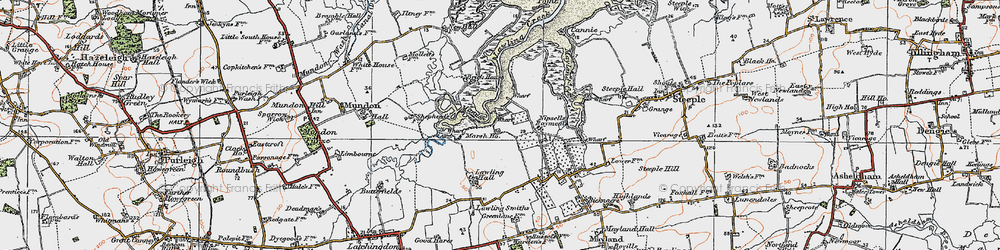 Old map of Maylandsea in 1921