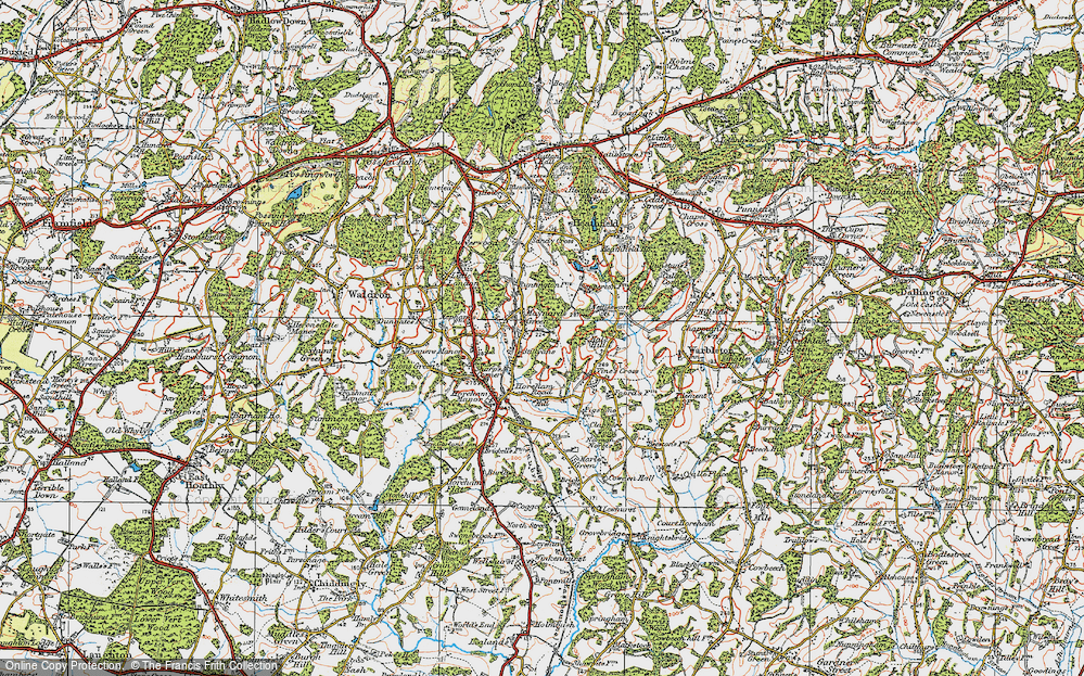 Old Map of Maynard's Green, 1920 in 1920