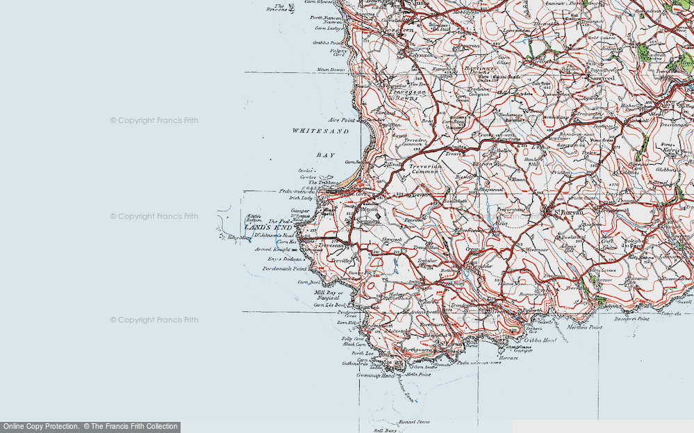 Old Map of Historic Map covering Dr Syntax's Head in 1919
