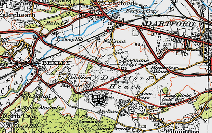 Old map of Maypole in 1920