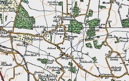 Old map of Maypole Green in 1921