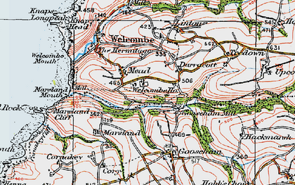 Old map of Mead in 1919
