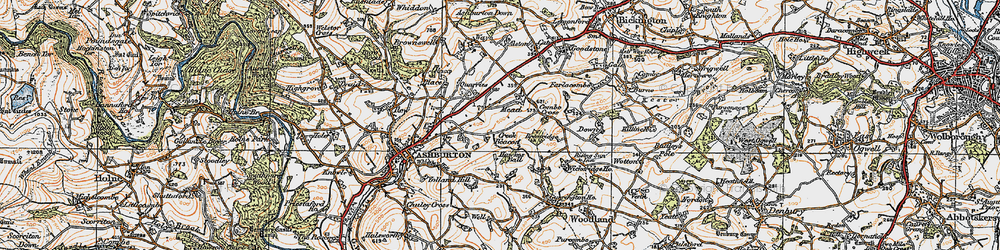 Old map of Whistley Hill in 1919