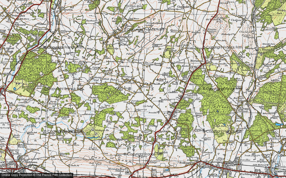 Old Map of Mead End, 1919 in 1919