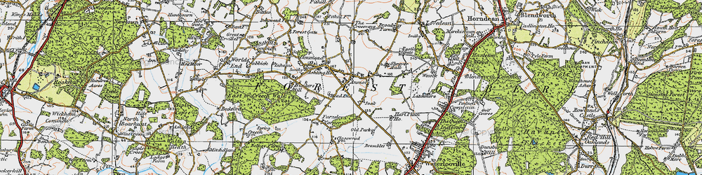 Old map of Mead End in 1919