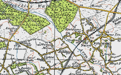 Old map of Mead End in 1919