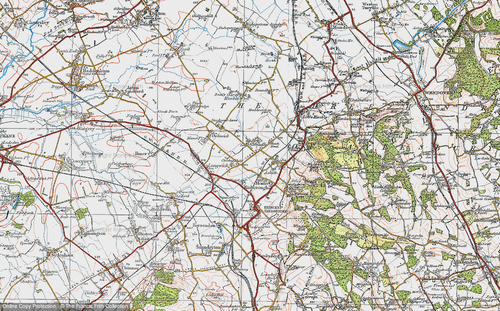 Old Map of Meadle, 1919 in 1919