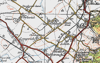 Old map of Meadle in 1919