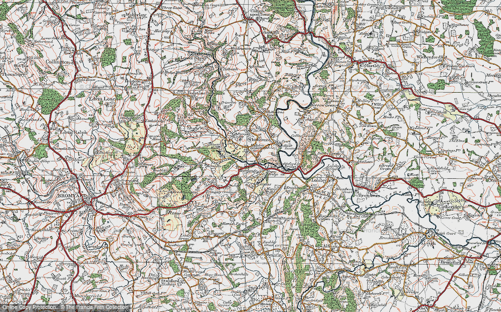 Old Map of Meadow Green, 1920 in 1920