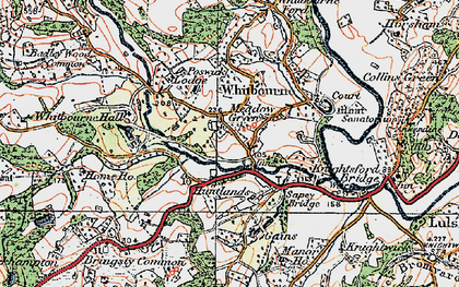 Old map of Meadow Green in 1920