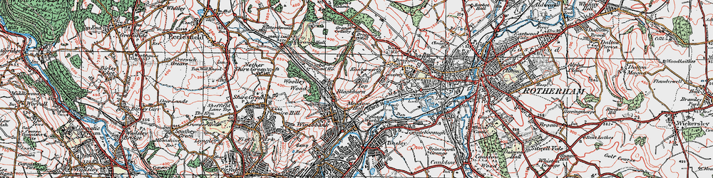 Old map of Meadow Hall in 1923