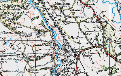 Old map of Bradford Mill in 1923