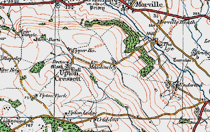 Old map of Meadowley in 1921