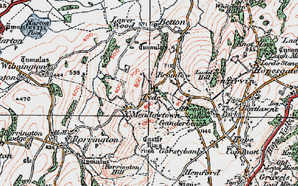 Old map of Meadowtown in 1921