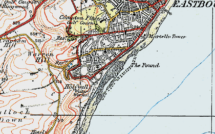 Old map of Beachy Head in 1920